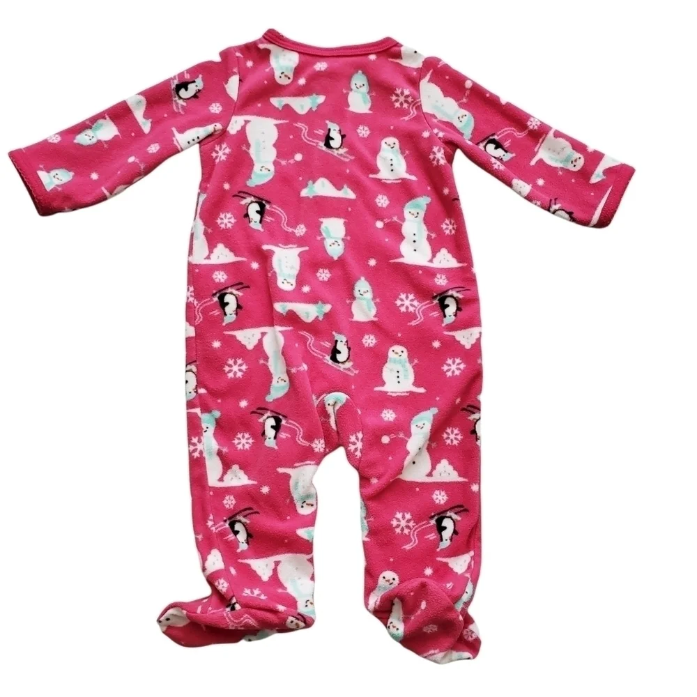 Carter's 3-Pack Girls Fleece Zip Footie Winter‎ Pajamas